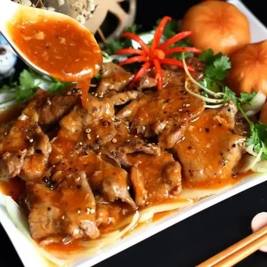 Bò sốt tiêu bánh bao