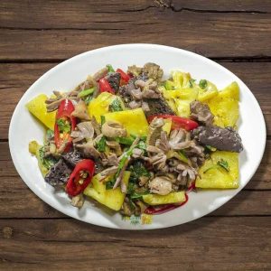 Gà hồ lòng xào dứa thơm