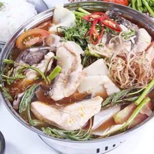 Lẩu cá song + Cháo
