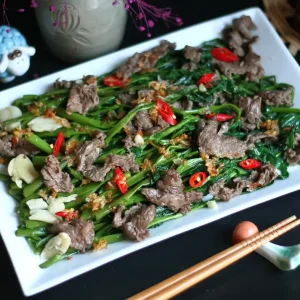 Bò xào rau muống