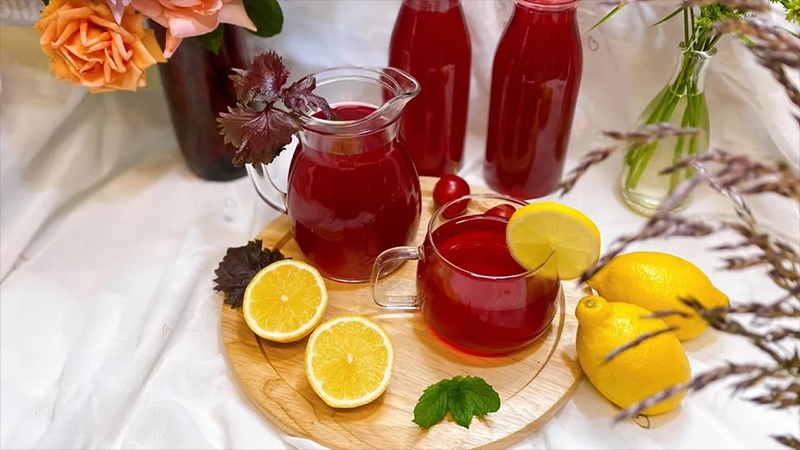 Cách nấu nước lá tía tô uống đẹp da​